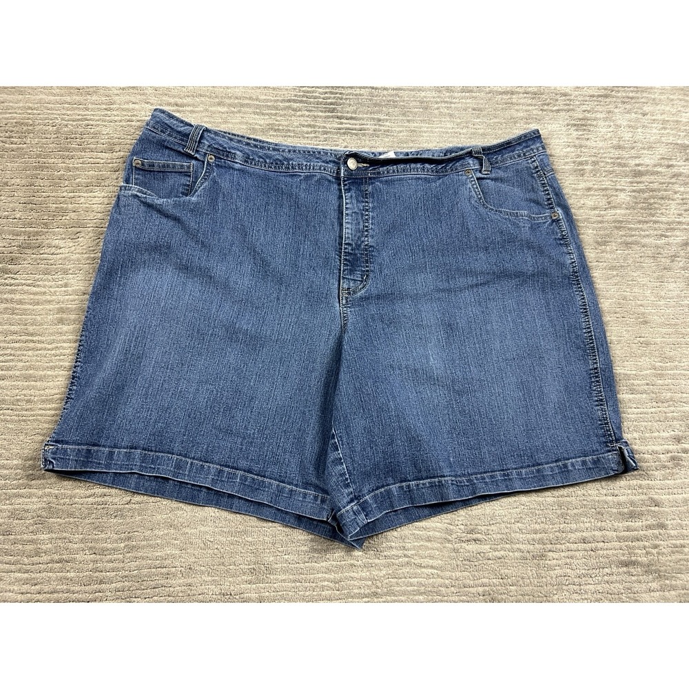 Just My Size Jean Shorts Womens 26W Blue Dark Wash Denim Cotton Blend Outdoor